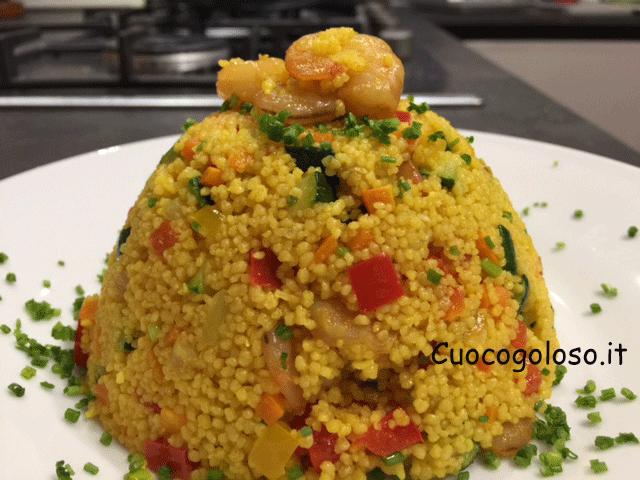 cous-cous.11 Cous cous Speziato con Verdure e Gamberetti