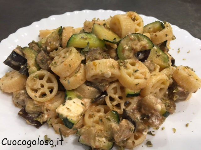 rotelle.5 Rotelle con Zucchine, Melanzane e Feta