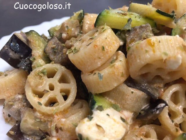 rotelle.6 Rotelle con Zucchine, Melanzane e Feta