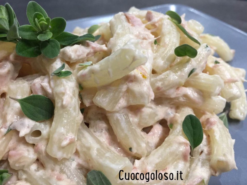 24F70926-D757-4DC8-ADA8-2DDBB468B980-1024x768 Maccheroncini senza Glutine cremosi con Tonno e Maggiorana