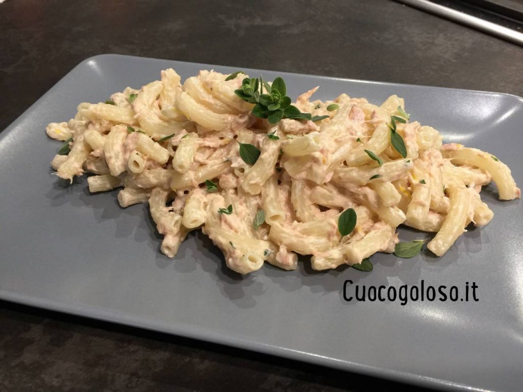 3B82C53D-3934-4CE4-B337-F5700700FAE0-1024x768 Maccheroncini senza Glutine cremosi con Tonno e Maggiorana