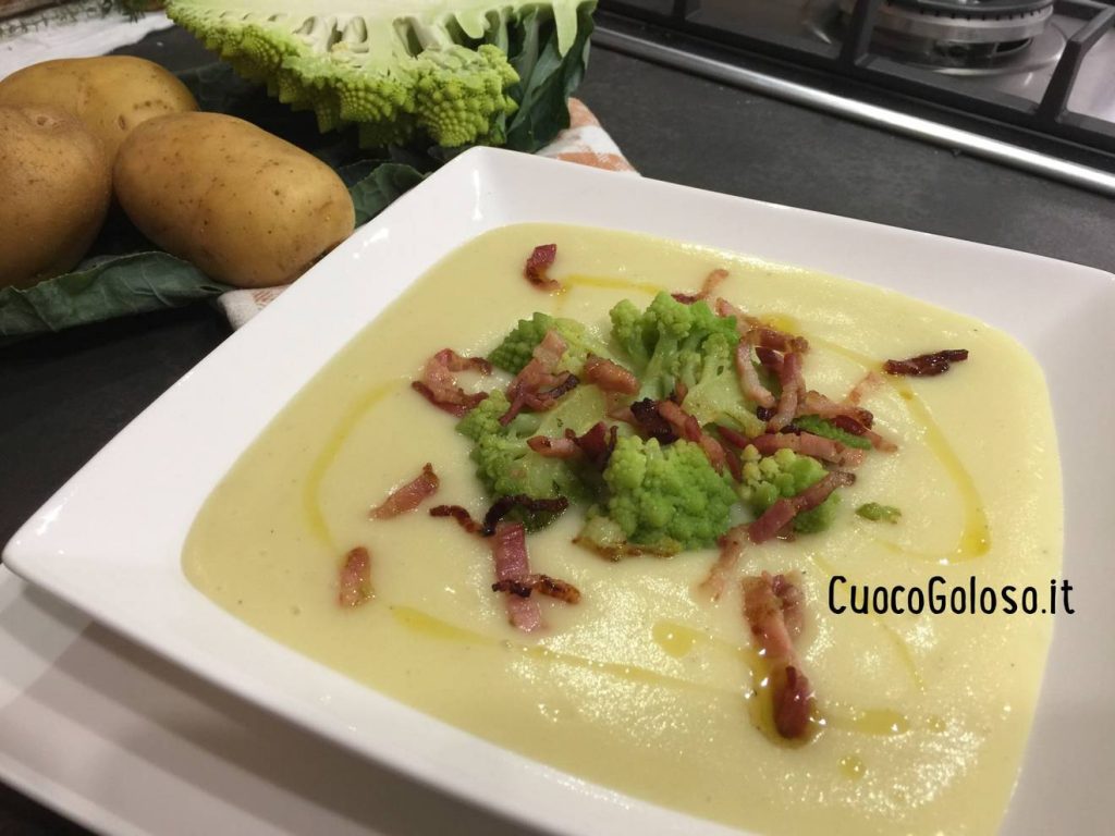 A17EB01C-8110-415A-B782-2E1D8D1BFF13-1024x768 Vellutata di Patate con Cavolo Romanesco e Pancetta Affumicata