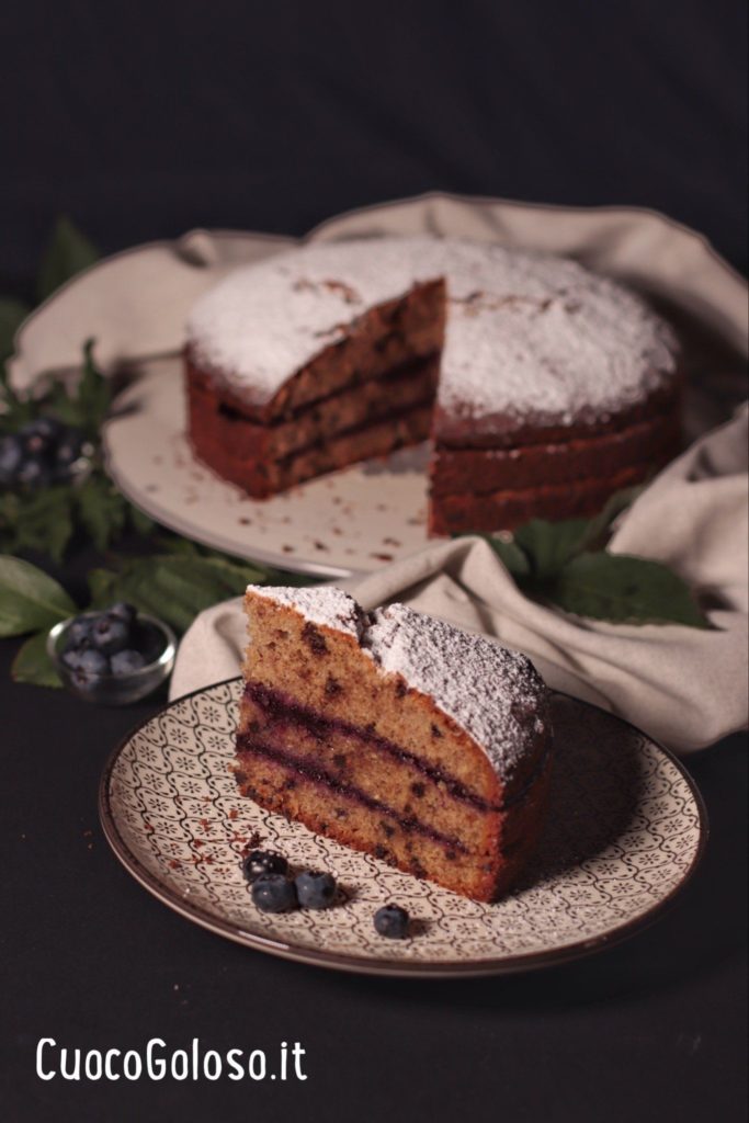 D07E4A6C-DFFA-4738-A639-A4753AE2B5B2-683x1024 Torta con Grano Saraceno, Cioccolato, Nocciole e Confettura di Mirtilli