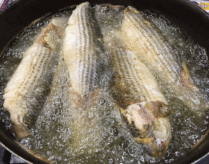 cefali-2-300x236 Cefali fritti con Insalata Benessere.