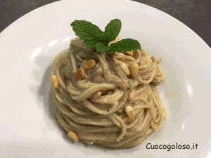 spaghetti-alla-crema-di-melanzane-e-robiola.3-300x225 Spaghetti con Crema di Melanzane e Robiola al profumo di Menta