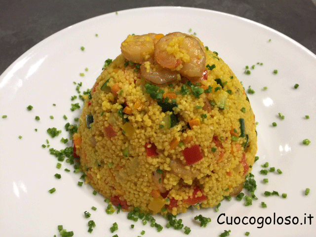 cous-cous.10 Cous cous Speziato con Verdure e Gamberetti