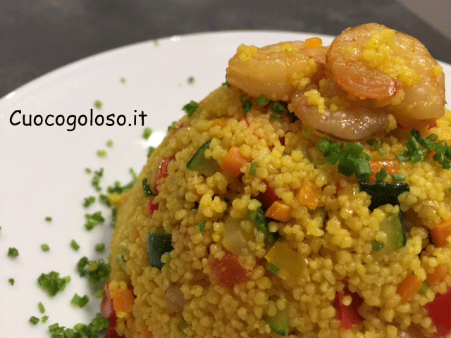 cous-cous.9 Cous cous Speziato con Verdure e Gamberetti