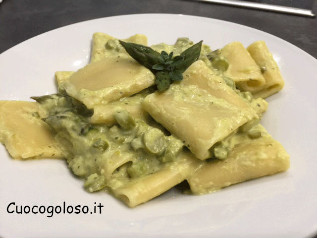 paccheri-cremosi-con-robiola-asparagi-e-maggiorana8 Paccheri Cremosi con Robiola, Asparagi e Maggiorana