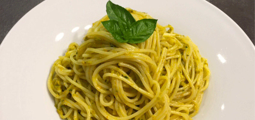 SITO-1-850x400 Spaghetti con Pesto di Fiori di Zucca al Profumo di Basilico