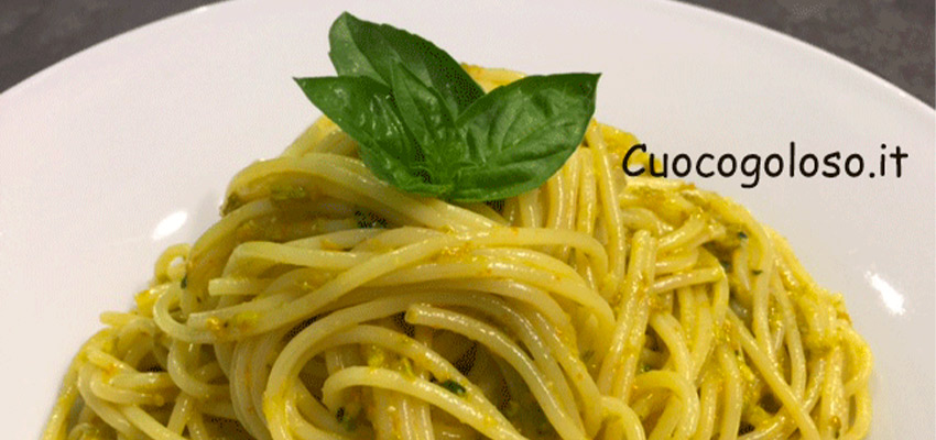 SITO-2 Spaghetti con Pesto di Fiori di Zucca al Profumo di Basilico