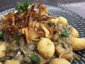 1AB02F83-E34E-4AAE-9527-7C2EB8682880-300x225 Gnocchi di Patate con Carciofi, Gorgonzola Dolce e Maggiorana