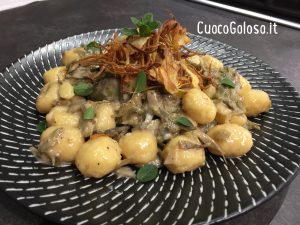 294B907C-8BD1-442C-B4F4-0A18C3E26779-300x225 Gnocchi di Patate con Carciofi, Gorgonzola Dolce e Maggiorana