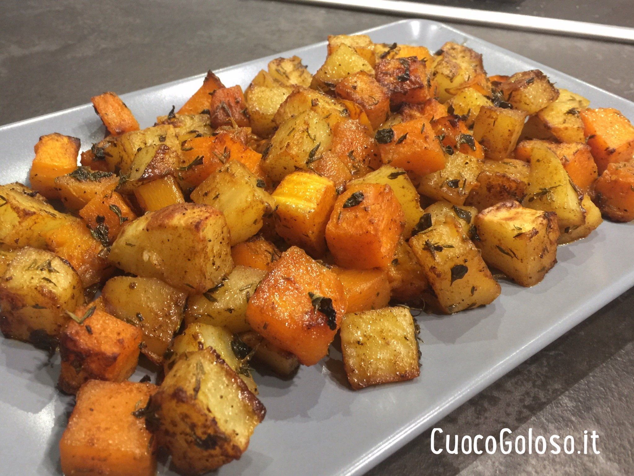 Accoppiata di Patate e Zucca al Forno