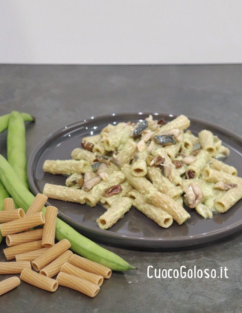 7231B6AD-E98D-4098-A7BE-C018BA7C446C-792x1024 Maccheroni Integrali con Pesto di Fave, Sgombro e Olive Taggiasche