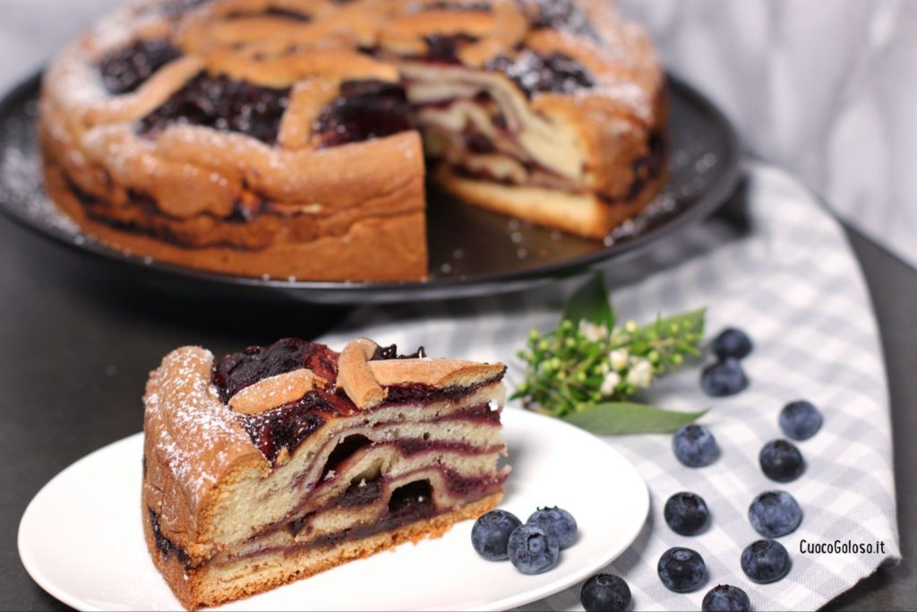 54DADBC4-6D9B-41EC-8943-86A9B43D46BC-1024x683 Torta Stratificata con Confettura di Mirtilli e Gocce di Cioccolato